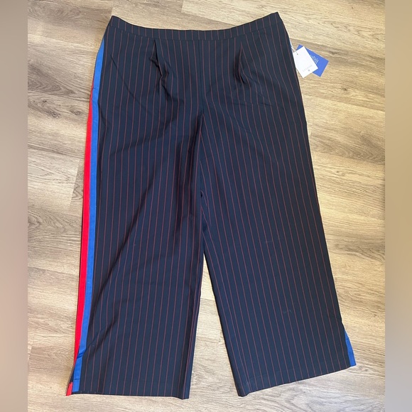 La Ligne x Target Trousers Wide Leg Pants Side Stripe Navy Red Women size 2X - Picture 2 of 8